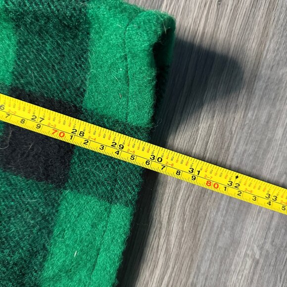 *Vintage L.L. Bean Men's Wool Maine Guide Plaid Jac-Shirt - Green/Black - Picture 7 of 7